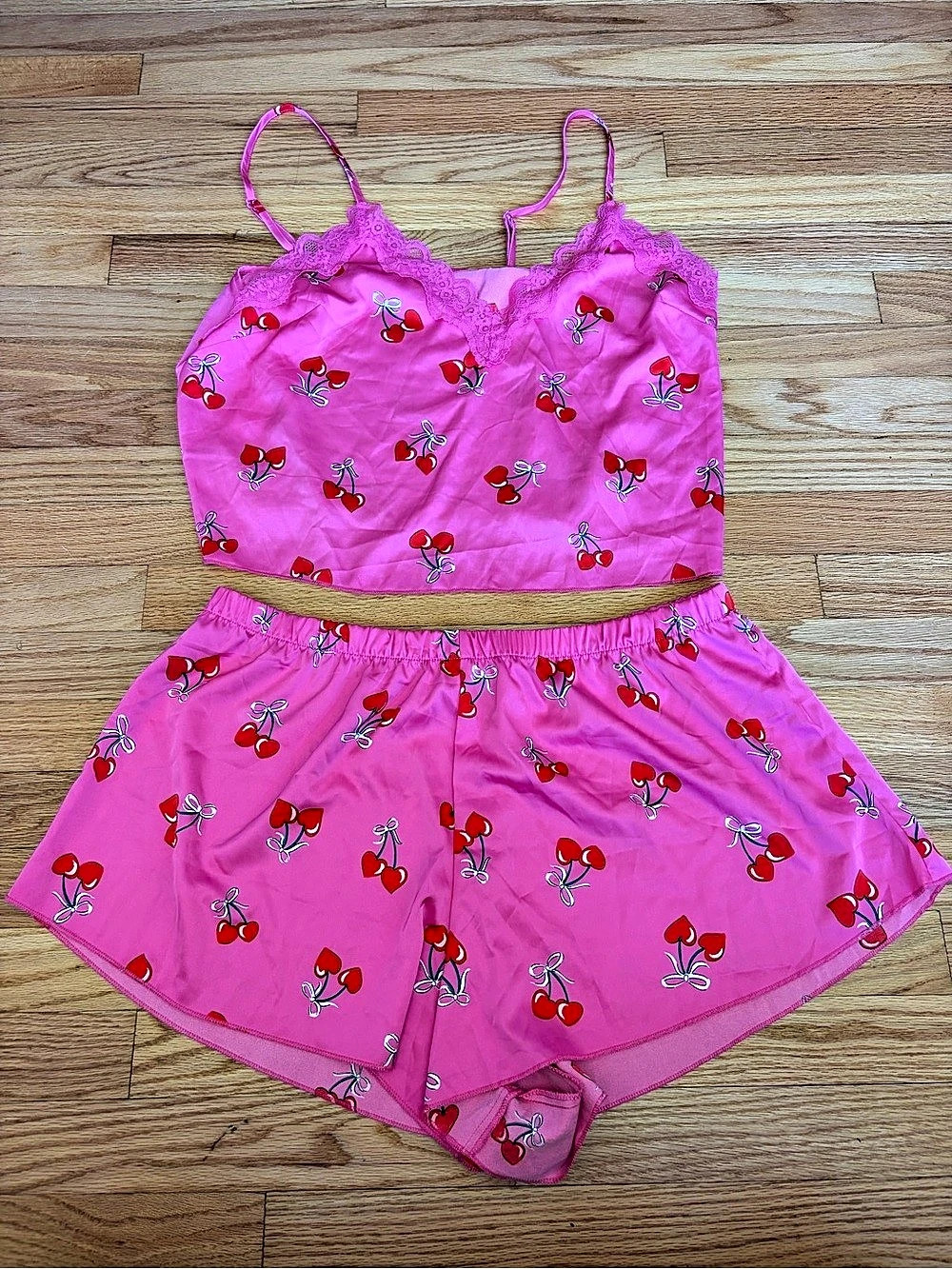 Colsie Cherry Print Two-Piece Set Size XL Like New